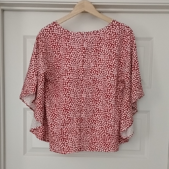 SHEIN Red and White Polka Dot Blouse - Picture 4 of 6